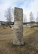 Minnesmerke for Anders Lysgaard på kirkegården