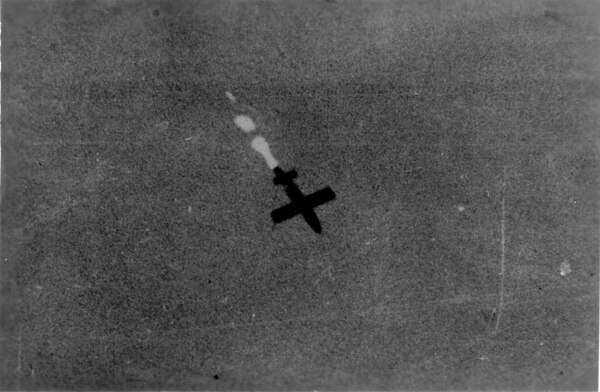 V-1 in flight over Antwerp