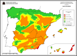 Карта аридності Іспанії
