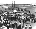 Ceremony of transfer from Army to NASA July 1, 1960 Army nasa transfer 01.jpg