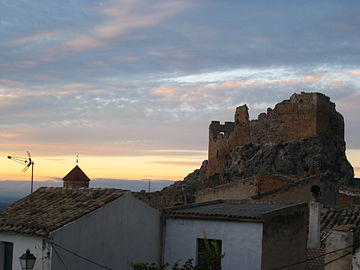 Castillo de Bedmar. Puesta de sol. Octubre de 2012