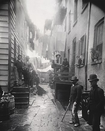 Jacob Riis, "Bandits' Roost, 59 1/2 Mulberry Street", 1888