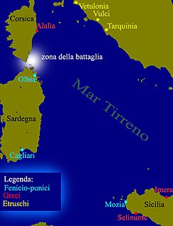 Battle of Alalia Ancient naval battle in the eastern Strait of Bonifacio