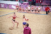 Deutsch: Beachhandball bei den Olympischen Jugendspielen 2018; Tag 5, 10. November 2018; Mädchen, Hauptrunde - Kroatien-Niederlande 1:2 English: Beach handball at the 2018 Summer Youth Olympics at 11 October 2018 – Girls Main Round – Croatia-Netherlands 1:2