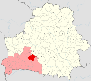 Ганцевичский район на карте