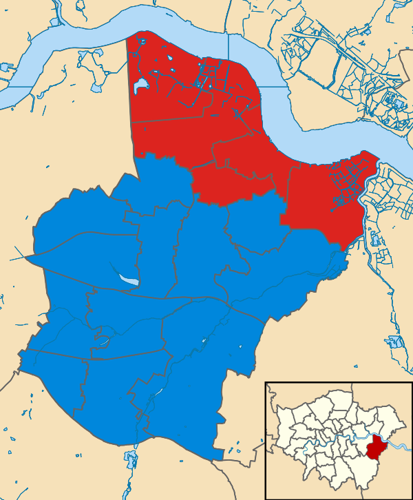Bexley UK local election 2022 map.svg