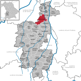 Kaart van Biberbach