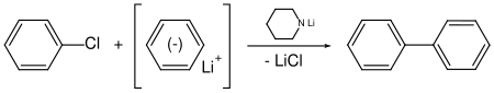 Biphenyl Bildung aus Chlorbenzol und Phenyllithium