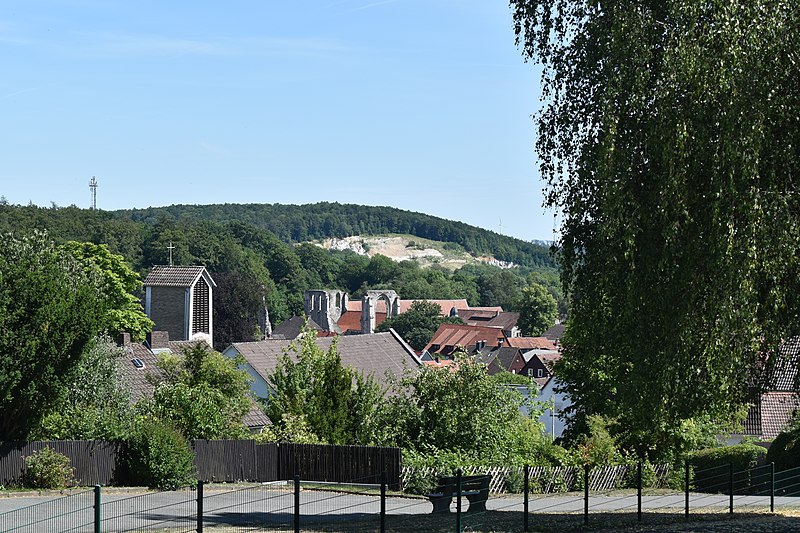 File:Blick über Walkenried zum Steinbruch Kahle Kopf.jpg