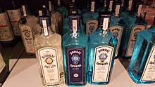 Three of the Bombay varieties Bombay Sapphire different bottles.jpg