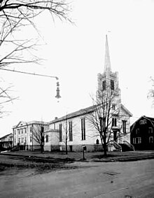 The original church building in Black Rock, with Woodruff Hall in the rear of the building. Brcc original.jpg