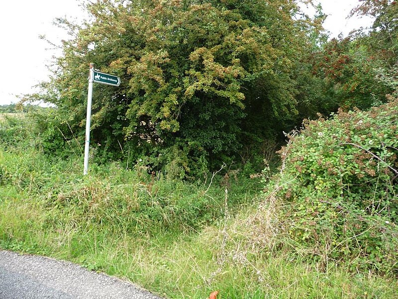 File:Bridleway signpost, north side, Blake's Hill - geograph.org.uk - 4139529.jpg