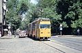 V3A-71 no 259 (year of manufacture 1979), seen in 1996 on George Coșbuc boulevard, in the yellow 1990s RATB livery