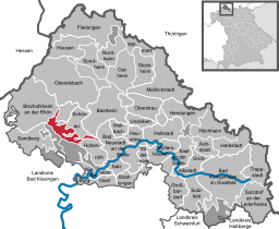 Läget för Burgwallbacher Forst i Landkreis Rhön-Grabfeld