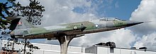 CF-104 displayed at CFB Borden CF104 starfighter borden 2.jpg