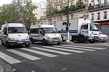 CRS vans and truck during a demonstration - 2016