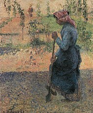 Camille Pissarro - Etude de paysanne en plein air (paysane bêchant) - 1882.jpg