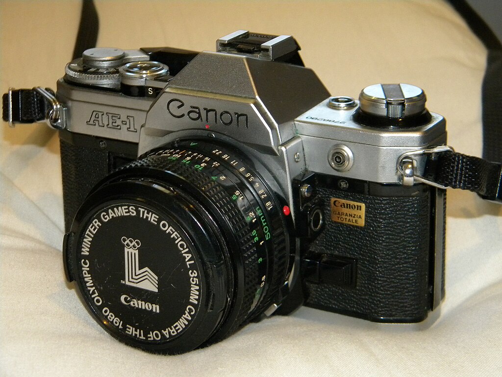 File:Canon AE-1 and Olympic Winter Games 1980 official sponsor cap.jpg ...