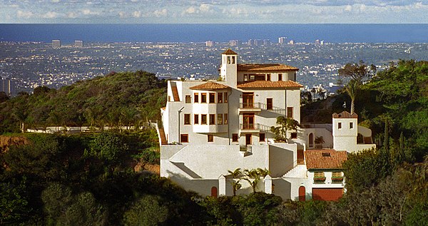 A mansion in the Hollywood Hills.