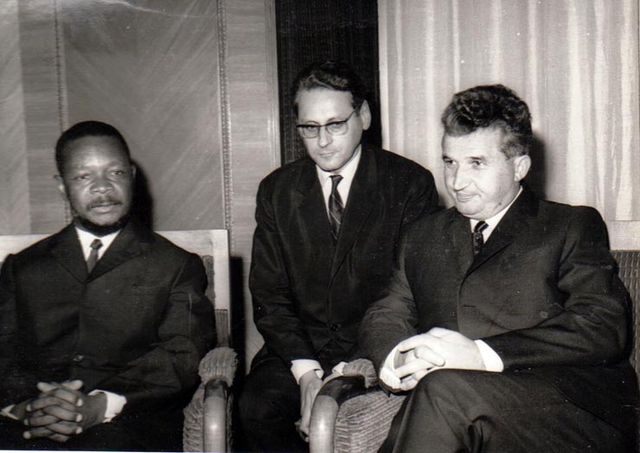 Romanian dictator Nicolae Ceaușescu visits Central African Republic and meets with Bokassa, 1970