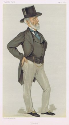 "Glasgow" Tennant as caricatured in Vanity Fair, June 1883