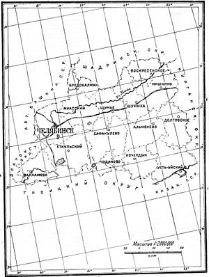 Челябинский округ на карте