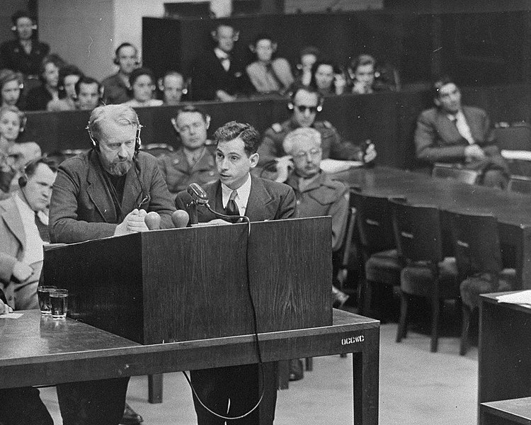 File:Chief prosecutor, James M. McHaney, examines defendant Gerhard Rose at the Doctors trial (cropped).jpg