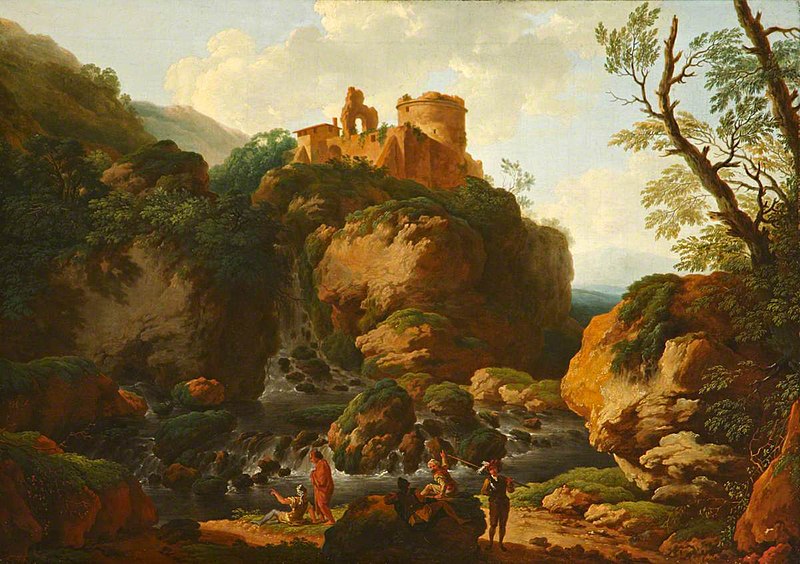 File:Christian Wilhelm Ernst Dietrich (1712-1774) - Rocky River with a Ruined Castle - 1530401 - National Trust.jpg