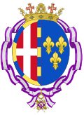 Escudo de Armas de Ana de Orleans, Duquesa de Apulia (Orden de la Reina María Luisa).svg