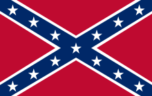 La bandiera sudista che campeggiava sul tetto del Generale Lee