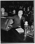 Thumbnail for File:Court nominee before Senate committee. Washington, D.C., Jan. 12. Prof. Felix Frankfurter today responded freely to questions put to him by members of the Senate Judiciary Subcommittee which LCCN2016874780.jpg
