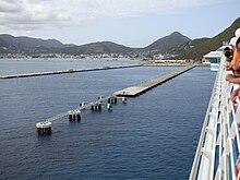 Dock for cruise ships in Sint Maarten in the Caribbean Cruise ship dock in St Maarten.JPG
