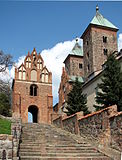 Romanesque church in Czerwińsk by Vistula river