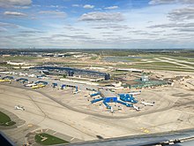 View of DTW's North Terminal and the remains of the Smith Terminal