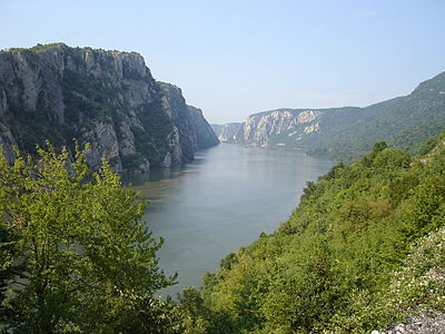The Iron Gates, on the Danube River, are the natural boundary between Serbia and Romania, where modern-day river piracy exists.