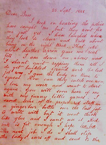 jack the ripper letters from hell