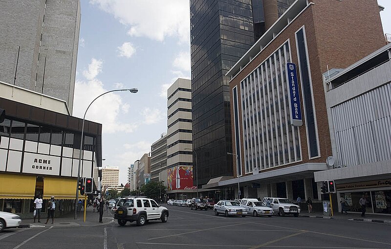 File:Downtown Windhoek, Independence Avenue.jpg