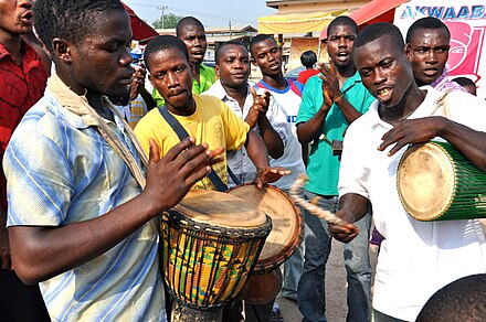 Traditional drummers in Ghana