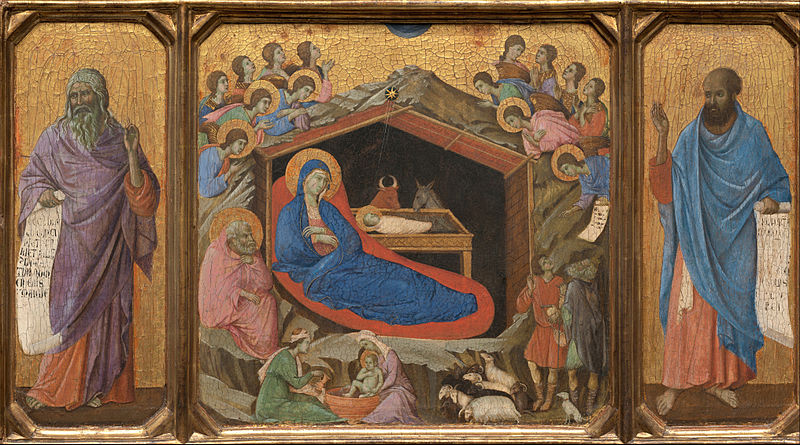 File:Duccio di Buoninsegna - The Nativity with the Prophets Isaiah and Ezekiel - Google Art Project.jpg