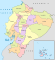Ecuador, administrative divisions - es - colored.svg