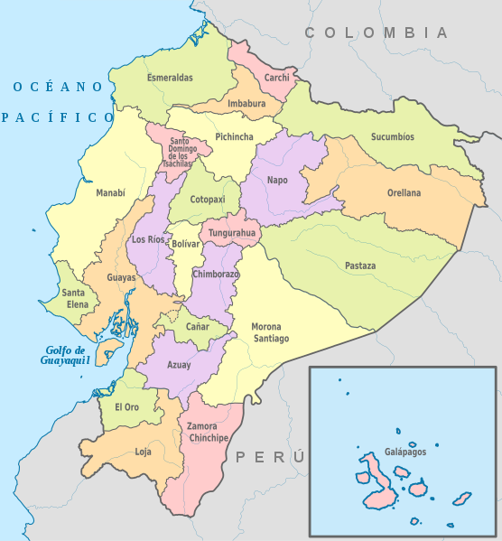 File:Ecuador, administrative divisions - es - colored.svg