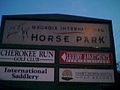 Entrance sign to Georgia International Horse Park.