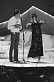 Maggie MacNeal rehearsing for the Eurovision Song Contest 1980