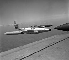 An F-89J in the 1960s. F-89J North Dakota ANG in flight 1960s.jpg