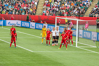 Bardsley defends England's goal against Germany during the 2015 FIFA Women's World Cup, July 2015 FIFA Women's World Cup Canada 2015 - Edmonton (18821437173).jpg