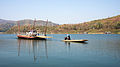 The ferry crossing the Nan River Reservoir