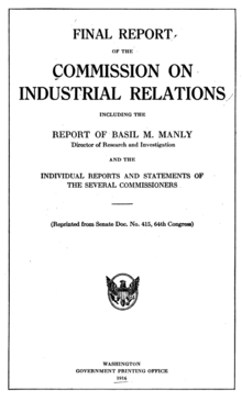 Final report of the Commission on Industrial Relations, 1916 Final report of the Commission on Industrial Relations, 1916.png