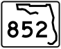 State Road 852 marker