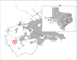 Расположение Бисли, Техас