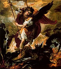 San Miguel Arcángel venciendo a Lucifer, de Maffei, ca. 1640-1660.